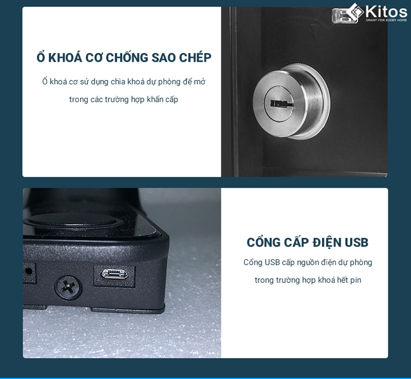 Khoá vân tay cửa cổng Kitos KT-DL04 Pro